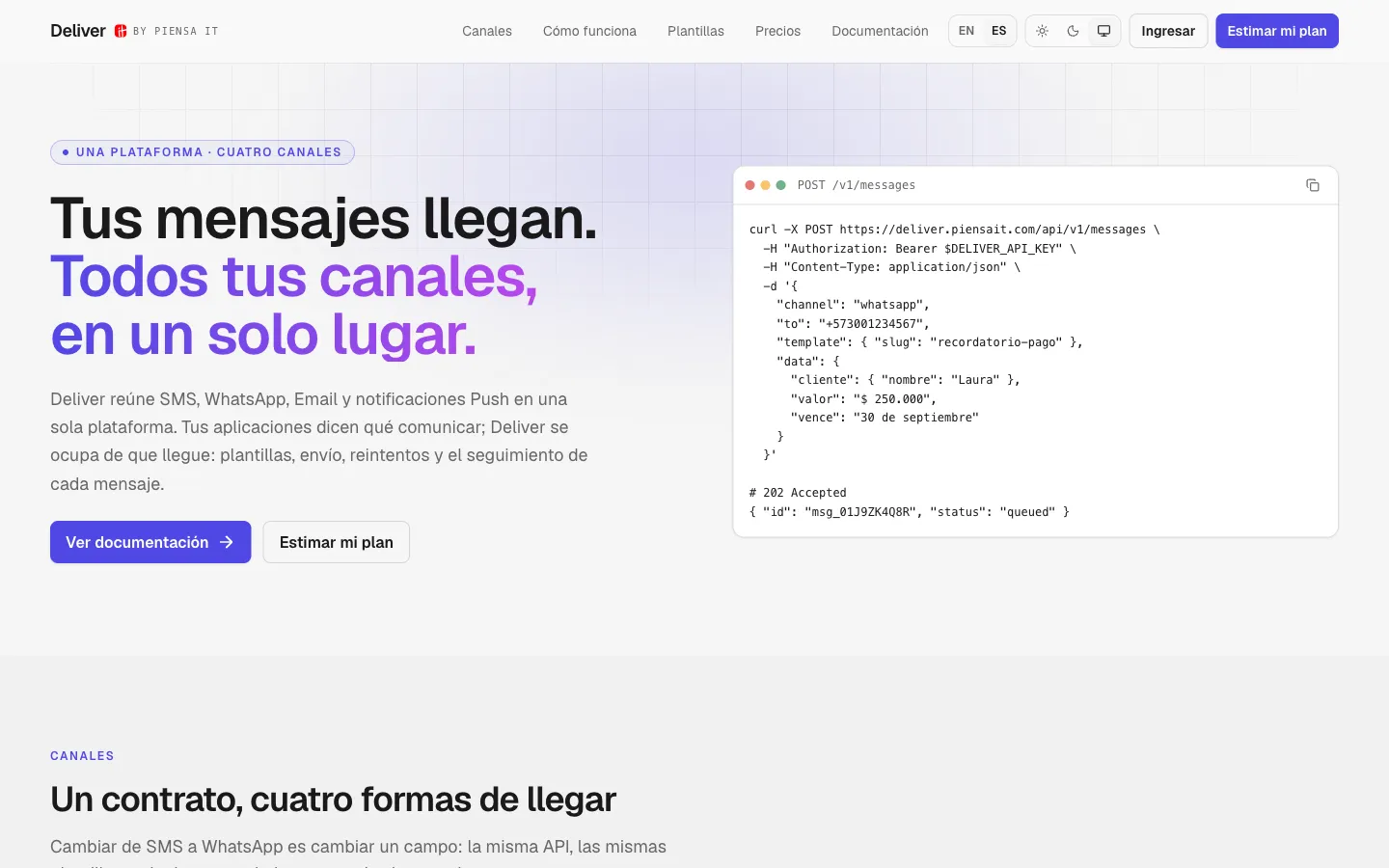 Deliver — API